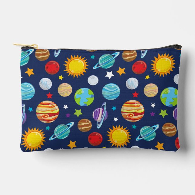 Pochette À Accessoires Motif spatial, Planètes, Étoiles, Cosmos, Galaxie (Recto)