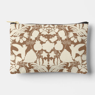 Pochette À Accessoires Motif symétrique Otomi en terre cuite marron Art p