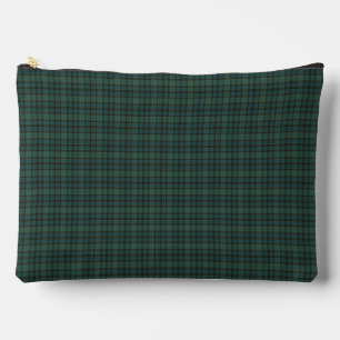 Pochette À Accessoires Motif Tartan Carreaux Vert Bleu