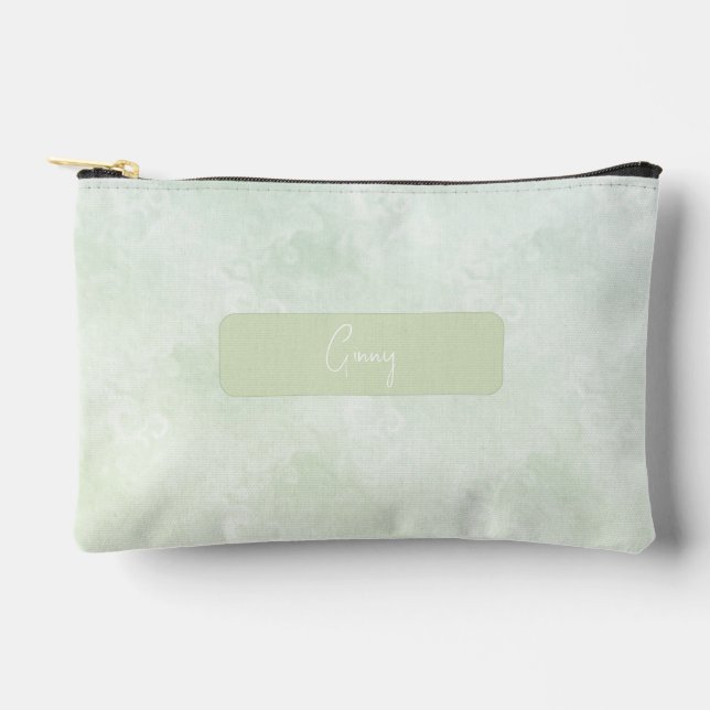 Pochette À Accessoires Motif Tourbillon Fumé Vert Melon (Recto)