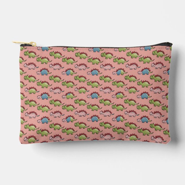 Pochette À Accessoires Motif transparent de dinosaure mignon (Recto)
