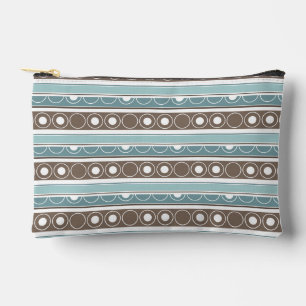 Pochette À Accessoires Motif trié avec cercles et anneaux style rétro