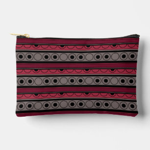 Pochette À Accessoires Motif trié avec cercles et anneaux style rétro