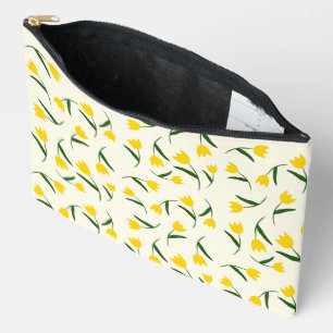 Pochette À Accessoires Motif Tulipe Jaune