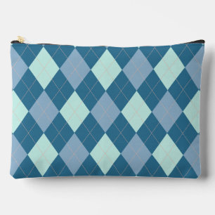 Pochette À Accessoires Motif Vintage Jacquard bleu