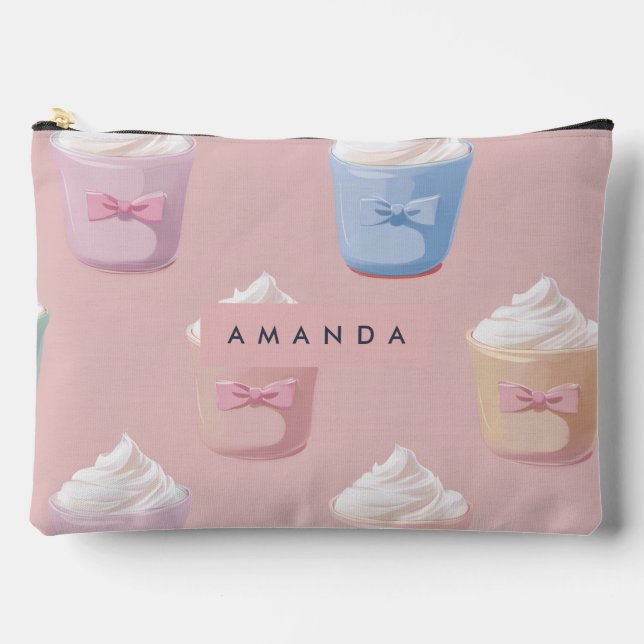 Pochette À Accessoires Motif Whimsical Pastel Cupcake (Recto)