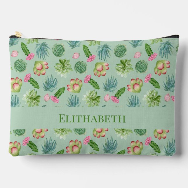 Pochette À Accessoires Motif Wild Cactus (Recto)