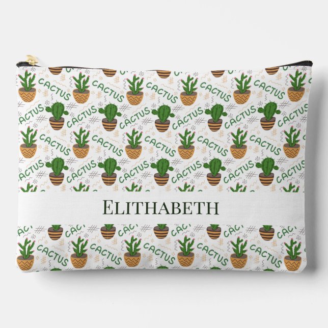Pochette À Accessoires Motif Wild Cactus (Recto)