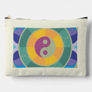 Pochette À Accessoires Motif Yin Yang Coloré