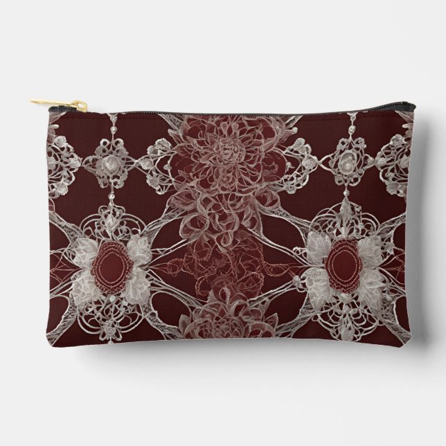Pochette À Accessoires Motifs marron art IA  (Recto)