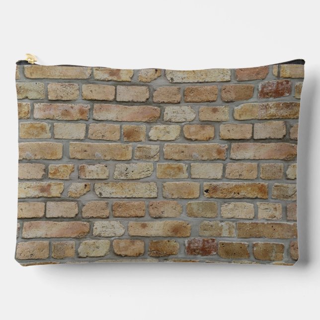 Pochette À Accessoires Mur de briques brunes Un motif original  (Recto)