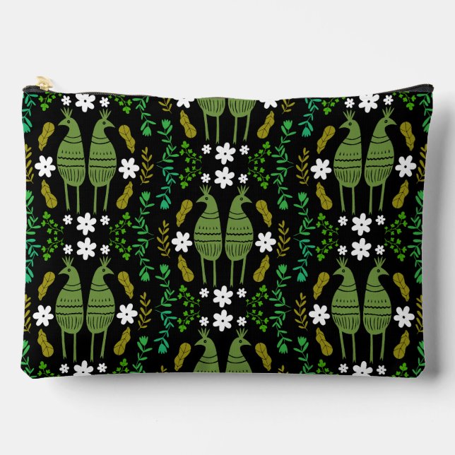 Pochette À Accessoires Naïve Nature Rustique Oiseau Art populaire (Recto)