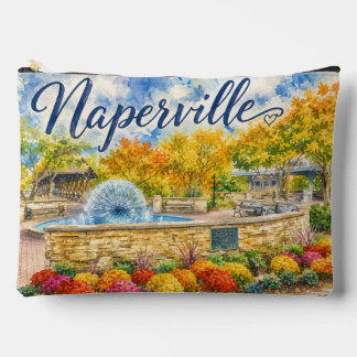 Pochette À Accessoires Naperville Illinois Fontaine de Pissenlit Riverwal