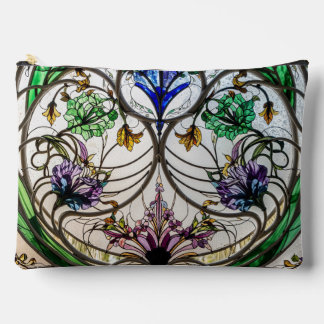 Pochette À Accessoires Nature Inspired Art Nouveau Stained Glass 