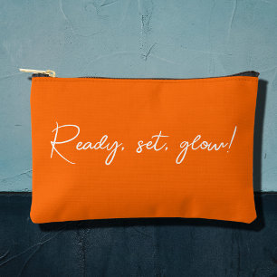 Pochette À Accessoires neon orange -drôle de citation