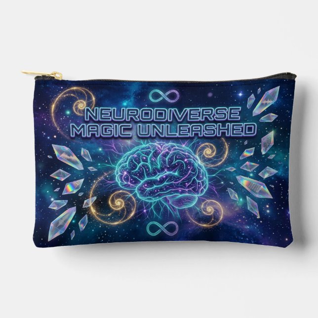 Pochette À Accessoires Neurodivergent Cosmic ADHD Autism Gift Trendy (Recto)
