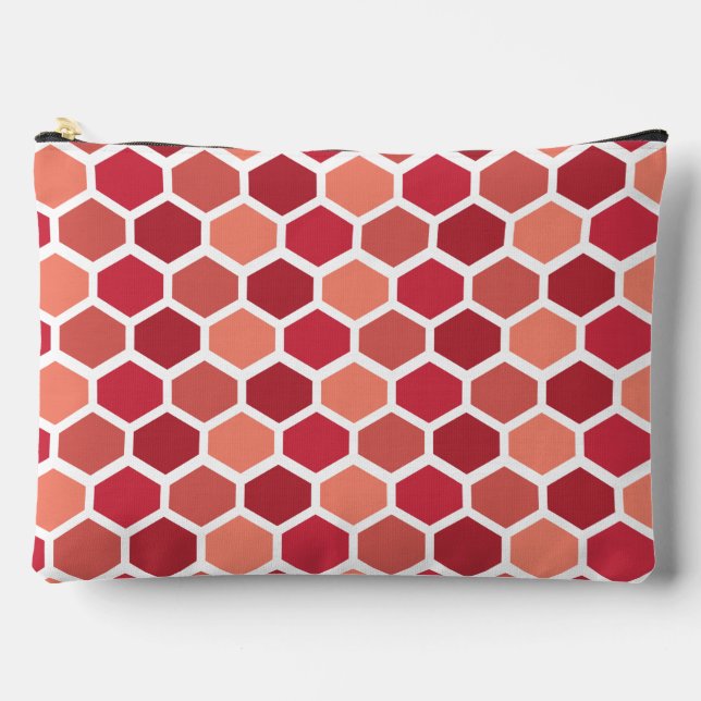 Pochette À Accessoires Nid d'abeille en rouges (Recto)