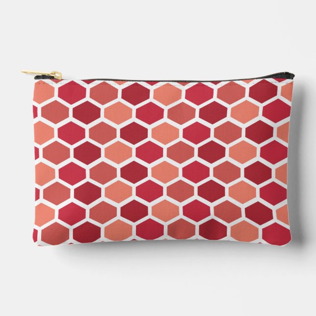 Pochette À Accessoires Nid d'abeille en rouges (Recto)