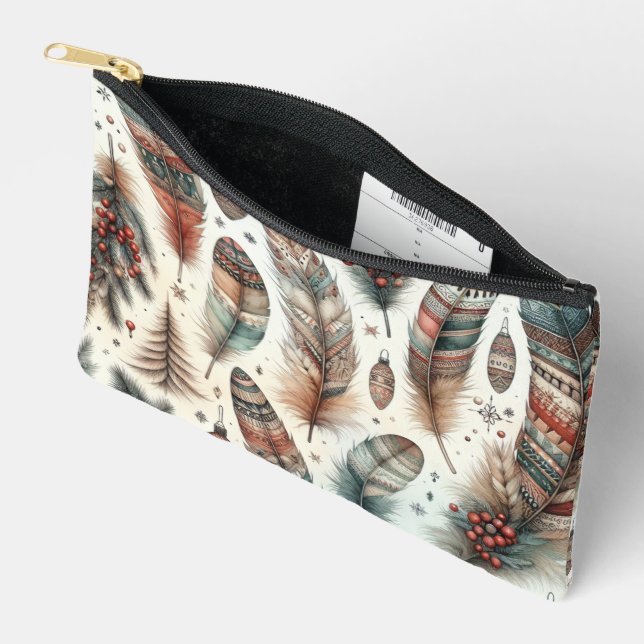 Pochette À Accessoires Noël bohème (Ouvrir)
