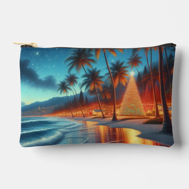 Pochette À Accessoires Noël hawaïen/tropical (Recto)