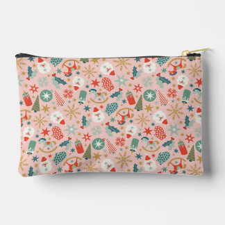 Pochette À Accessoires Noël Rétro Pastel