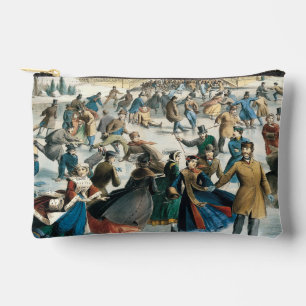 Pochette À Accessoires Noël victorien Central Park Currier & Ives