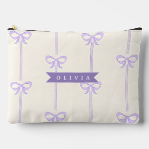 Pochette À Accessoires Nœud Coquette Personnalisé Nom Esthétique Féminin