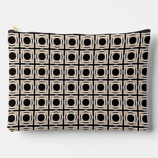 Pochette À Accessoires Noir et Tan (Recto)