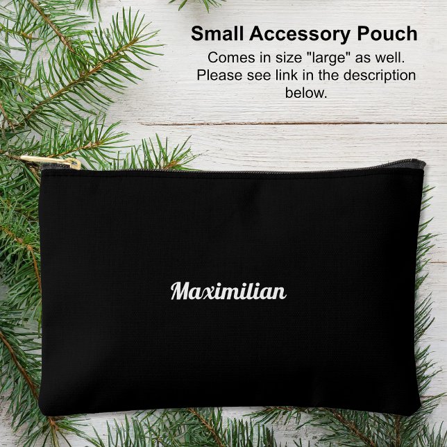 Pochette À Accessoires Noir - Petite poche à accessoires robuste (Small Accessory Pouch - Black - Solid by Leapfroglisics Shop)