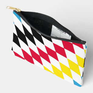Pochette À Accessoires Noir rouge jaune Bavaria Motif Drapeau Diamant