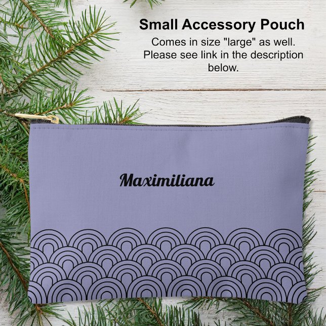 Pochette À Accessoires Noir sur violet- Arches Glam Petit Accessoire Pouc (Small Accessory Pouch - Black on Purple- Arches Glam by Leapfroglisics Shop)