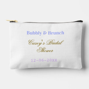 Pochette À Accessoires nom de date de douche de mariée pétillante et de b