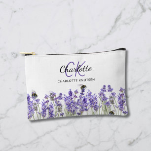 Pochette À Accessoires Nom de fleurs de lavande monogramme