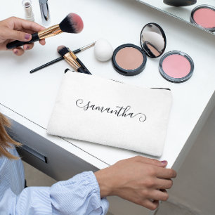 Pochette À Accessoires Nom de la signature du Curl mou noir