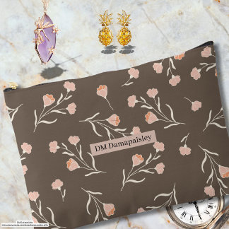 Pochette À Accessoires Nom de l'entreprise personnalisée Classic floral r