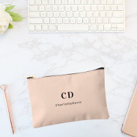 Nom des initiales du monogramme moderne beige