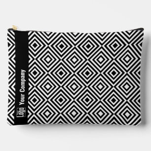 Pochette À Accessoires Nom du logo de la société Promo Motif noir et blan