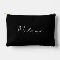 Nom du monogramme Élégant Noir moderne