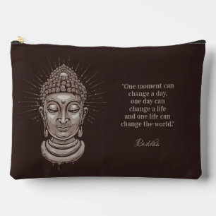 Pochette À Accessoires Nom et texte personnalisés Citation Bouddha