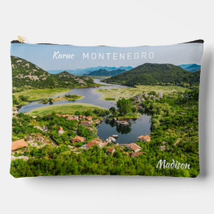 Pochette À Accessoires Nom et texte personnalisés Monténégro