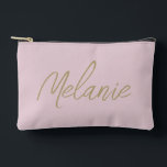 Pochette À Accessoires Nom Monogramme Élégant Moderne Minimaliste Rose Pâ<br><div class="desc">Pochette Accessoire Nom Monogramme Élégant Moderne Minimaliste Rose Pâle. Personnalisez avec style avec votre nom personnalisé.</div>
