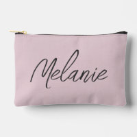 Nom Monogramme Élégant Moderne Minimaliste Rose Pâ