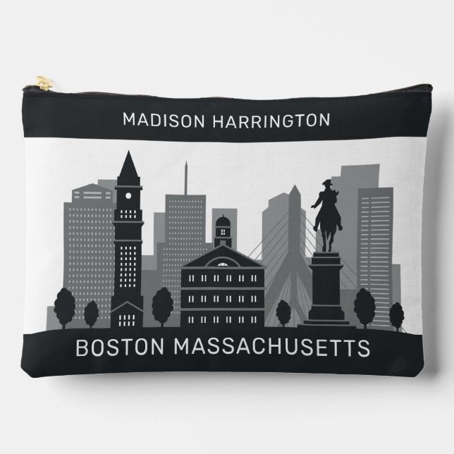 Pochette À Accessoires Nom personnalisé Boston Massachusetts (Recto)
