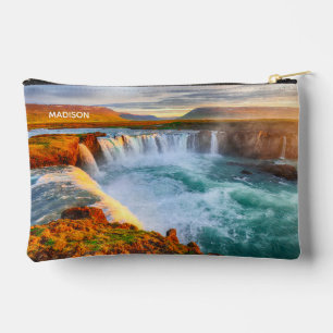 Pochette À Accessoires Nom personnalisé Cascades d'Islande