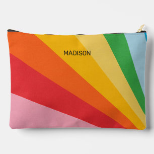 Pochette À Accessoires Nom personnalisé Couleurs arc-en-ciel