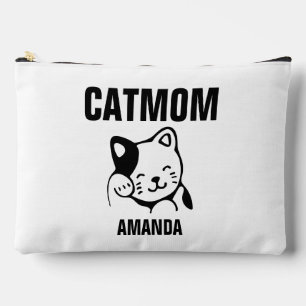 Pochette À Accessoires Nom personnalisé de la mère de chat personnalisée