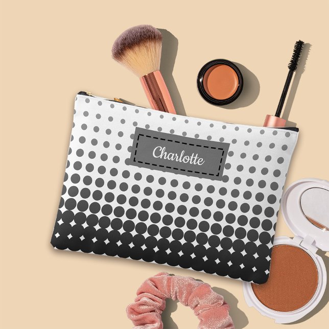 Pochette À Accessoires Nom personnalisé des Pois tendance (Créateur téléchargé)