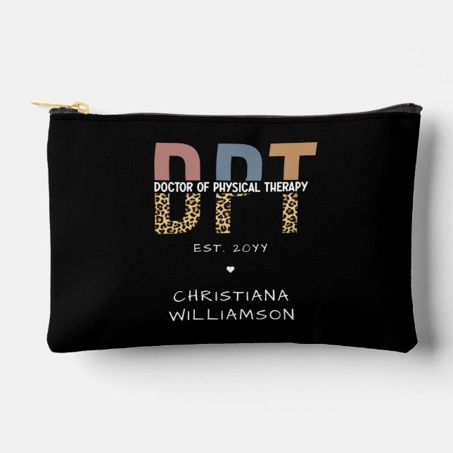 Pochette À Accessoires Nom personnalisé DPT Doctor of Physical Therapy Ch (Recto)