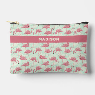 Pochette À Accessoires Nom personnalisé du modèle Flamingo