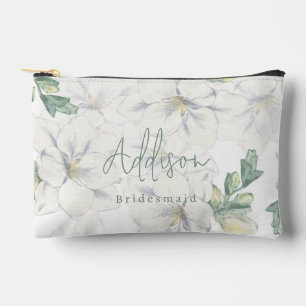 Pochette À Accessoires Nom Personnalisé Élégant Moderne Script Bridesmaid